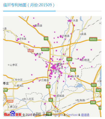 临沂市专利地图2015年9月