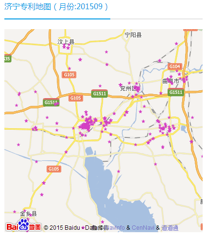 济宁市专利地图2015年9月