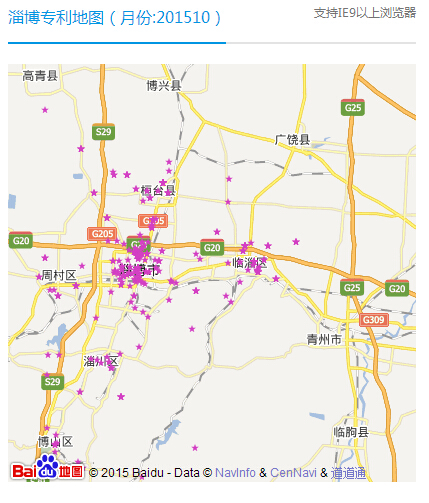 淄博公开专利地图